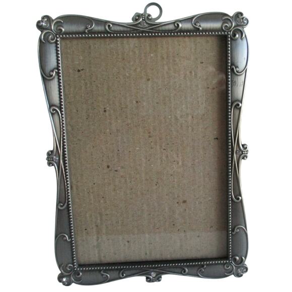 Green Tree Gallery 5 X 7 Metal Antique Silver Easel Back Picture Frame - Picture 1 of 5